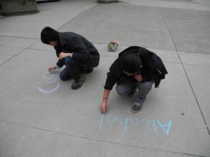 Jessica Tong and Alex Lu have been volunteers with I Know Someone since September. Photo by Andrea Smith.