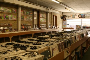 Grooves Record Store has rows and shelves full of new and used vinyl and CDs.