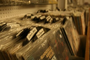 Records at Grooves are arranged by genre and artist.