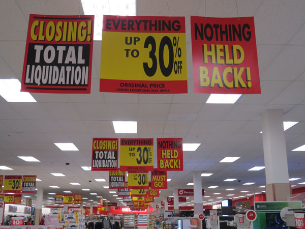 Target sales signs