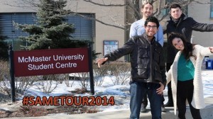 Members of S.A.M.E. pose for a picture at McMaster University 