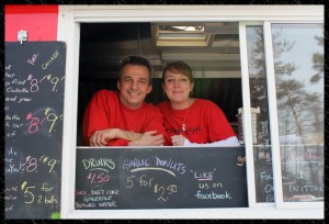 Jim and Lori Godina with their food truck Dobro Jesti. Photo courtesy of Dobro Jesti.