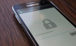 An android phone with the TextSecure software
