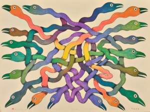 Ravens Entwined by Kenojuak Ashevak