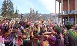 Celebrating Holi at The University of California, Berkeley. Photo by Ben Chaney. Photo from Wikimedia Commons.