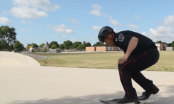 London police officer on a skateboard