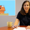 Last Week Tonight with Stephanie Gordon Stephanie Gorgon, channelling john oliver, with a cartoon of snoopy